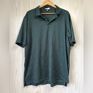Peter Millar XXL Polo Shirt Green Textured Knit LNC